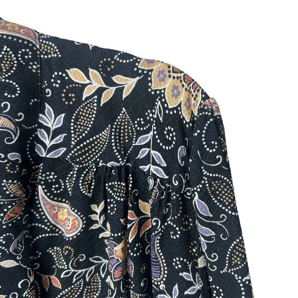 NWT Michael Stars Alexei Printed Bow Blouse Size 2X - Picture 6 of 12